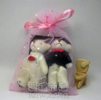 【愛禮布禮】婚禮小物：粉紅色鑽點雪紗袋10x15cm,1個2.1元,10個21元_圖片(1)