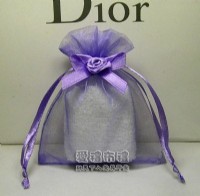 【愛禮布禮】婚禮小物：淡紫色緞帶花雪紗袋8x10cm,1個2.9元,10個29元_圖片(1)