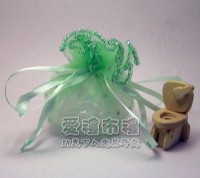 【愛禮布禮】婚禮小物：粉綠色鑽點圓形紗袋 @26cm,1個2.0元,10個20元_圖片(1)