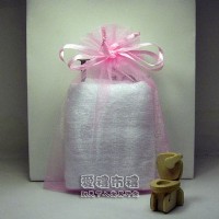 【愛禮布禮】婚禮小物：粉紅色雪紗袋12x17cm,1個2.6元,10個26元_圖片(1)