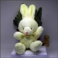 【愛禮布禮】婚禮小物：12公分領巾兔(米色)20元_圖片(1)