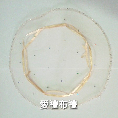 【愛禮布禮】婚禮小物：淡橘色鑽點圓形紗袋 @23cm,1個1.7元起 - 20141212141403-365048734.jpg(圖)