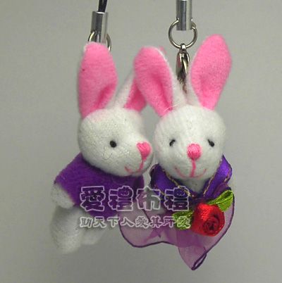 【愛禮布禮】婚禮小物： 3.5公分情侶紗裙兔(1對)藍--婚禮小物(1對)16元 - 20141220144817-58249410.jpg(圖)