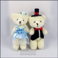 【愛禮布禮】婚禮小物：12公分情侶熊(新娘水藍色禮服)1對41元_圖片(1)