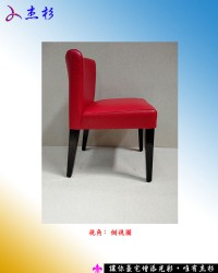 餐椅杰杉-帕爾瑪黑色椅 [菱格紋紅色皮] (堅持台灣生產製造)_圖片(2)