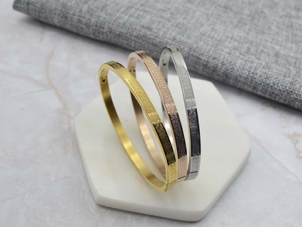 完美經典刻劃316醫療鋼三色金手環/耳環/抗敏短鍊批發/訂製 - 20161226195529-753518972.jpg(圖)