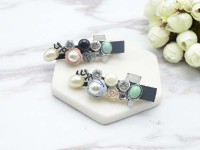 手工黏土邊夾/鴨夾~微鑲鑽自動夾~手做造型飾品~韓國飾品批發_圖片(3)