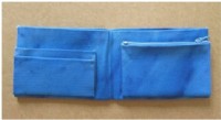 (情人節禮物預售中)手工染色寶石藍橫式短夾(可免費電燒英文字喔！)_圖片(2)