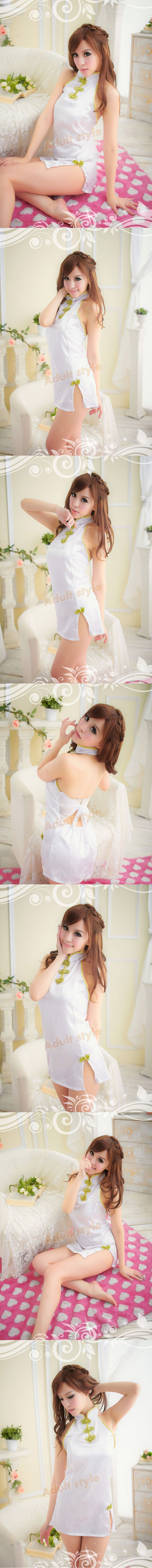 【性感古典露背綁帶超短旗袍(白色)】情趣用品哪裡買品質好 - 20151231105028-530408739.jpg(圖)