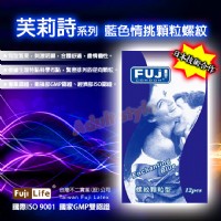 【藍色情挑顆粒螺紋包險套】情趣用品 奇摩_圖片(1)