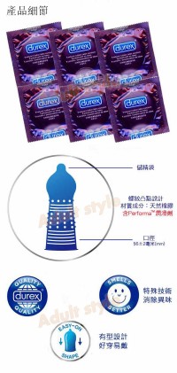 【杜蕾斯雙悅愛潮裝加大型保險套(3入)顆粒+螺紋與飆風碼同效果】情趣用品 奇摩 _圖片(3)