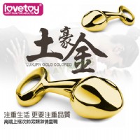 【金色風暴-不銹鋼老二拉環後庭栓(中號)】情趣用品 小鐘 _圖片(1)