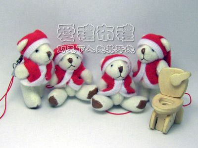 【愛禮布禮】婚禮小物： 6.5公分聖誕節小熊1支11元起 50支, 1支11元 一般價 550 元 會員價 550 元 - 20151102131447-441729862.jpg(圖)