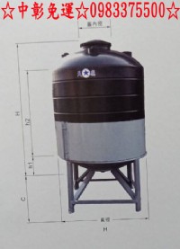 0983375500型號BC-1000L 漏斗型輸送桶1000L 塑膠水塔 儲水桶 儲水槽 台中水塔、彰化水塔、員林水塔_圖片(1)