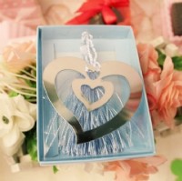 【愛禮布禮】婚禮小物：愛心(斜雙心)書簽禮盒一般價 10 元 會員價 10 元_圖片(1)