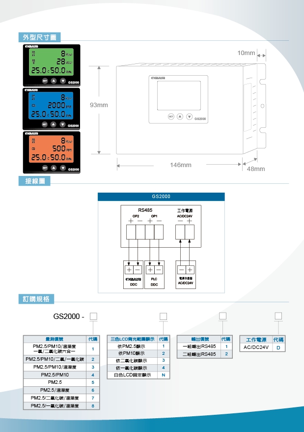 壁掛式細懸浮微粒PM2.5/PM10/Co/Co2空氣品質/PM10空氣品質偵測器/二氧化碳Co2感測器/一氧化碳C0檢知器/六合一PM2.5/PM10/C02/C0/TRH/空氣品質偵測器/ - 20200327154611-295260189.jpg(圖)