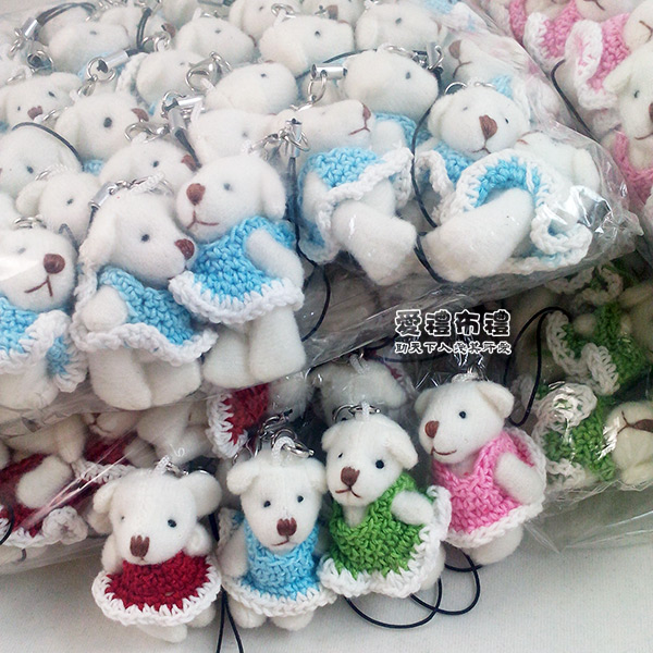 【愛禮布禮】婚禮小物： 4.5公分毛衣關節熊1支7.5元, 1組4色30元 一般價 30 元 會員價 30 元 - 20171208214310-740907294.jpg(圖)