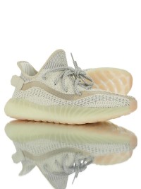 adidas originals yeezy boost 350 v3 情侶新款半透明紗網針織爆米花慢跑鞋 _圖片(2)