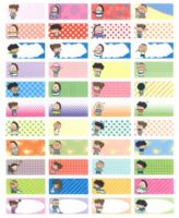 萍兒小鋪**原廠授權彩色姓名貼紙*可與同學合購.不限制1個名字喔可印不同名字&字型 _圖片(2)