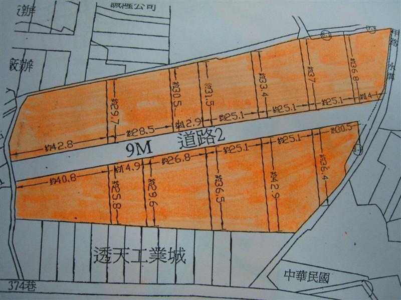 八德永豐路工業用地出售：145-420坪、臨9米路、每坪只要＄86000元  - 20100330195927_951094343.JPG(圖)