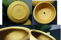 ◕ 吉福 美品 ◕ 紫砂壺 國家級 工藝師 邵雲琴 清心花貨 金黃段泥月下瀟湘壺 壺內有款(保真)附親筆簽名證書=T-20_圖片(2)