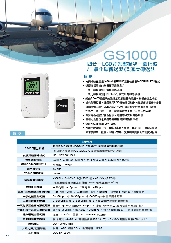 GS1000四合一LCD背光壁掛型一氧化碳,二氧化碳傳送器,溫濕度傳送器,類比式4~20ma一氧化碳偵測器,出線型二氧化碳感測器,分離式二氧化碳CO2傳送器,16輸入顯示器PT100,熱電偶,電壓, - 20171013181543-890046136.jpg(圖)