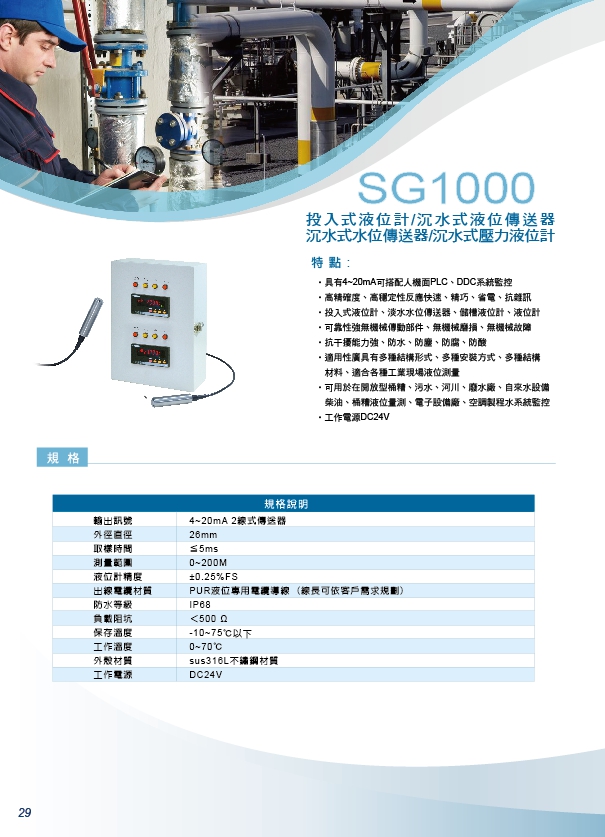 SG1000投入式液位計,沉水式液位傳送器,沉水式水位傳送器,沉水式壓力液位計,溫溼度PID控制器,壓力顯示器,集合式數位電錶,類比一氧化碳,類比溫濕度,溫度警報控制器,太陽能數位電錶,大型溫度顯示器 - 20171013204228-898854834.jpg(圖)