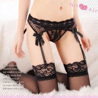 【絲滑蕾絲吊襪帶+大腿蕾絲絲襪】情趣用品 7-11取貨付款-情趣用品 奇摩_圖片(1)